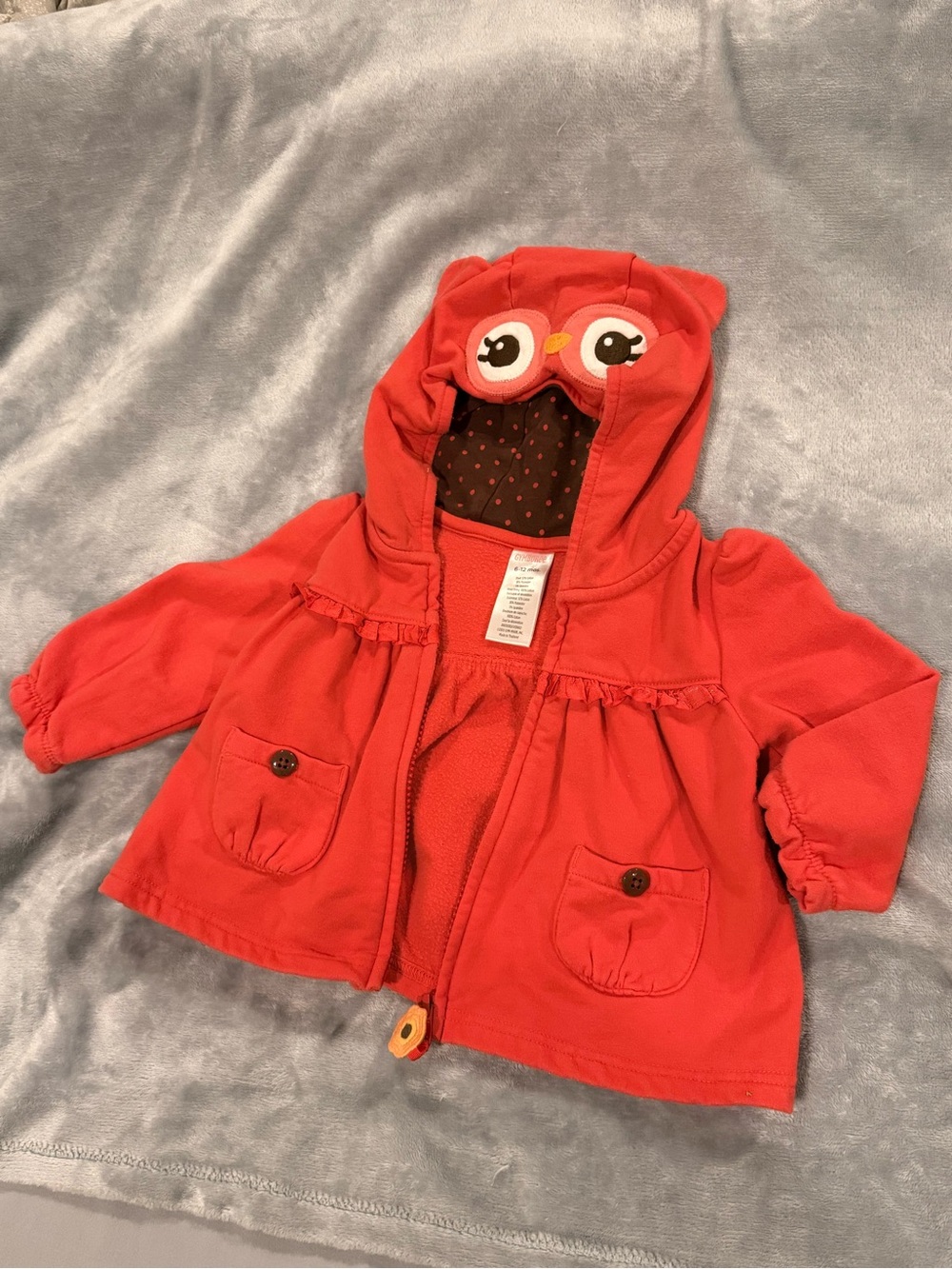 Gymboree Red Owl Hooded Jacket